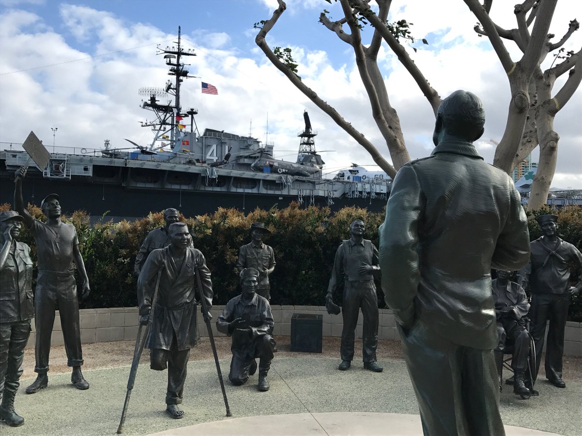 ShareWavelength's tweet photo. Stopped by the U.S.S. San Diego (CL-53) Memorial. Did you know the city’s naval base is the largest on the West Coast? #PBSam #veterans https://t.co/z37jbZUPtF