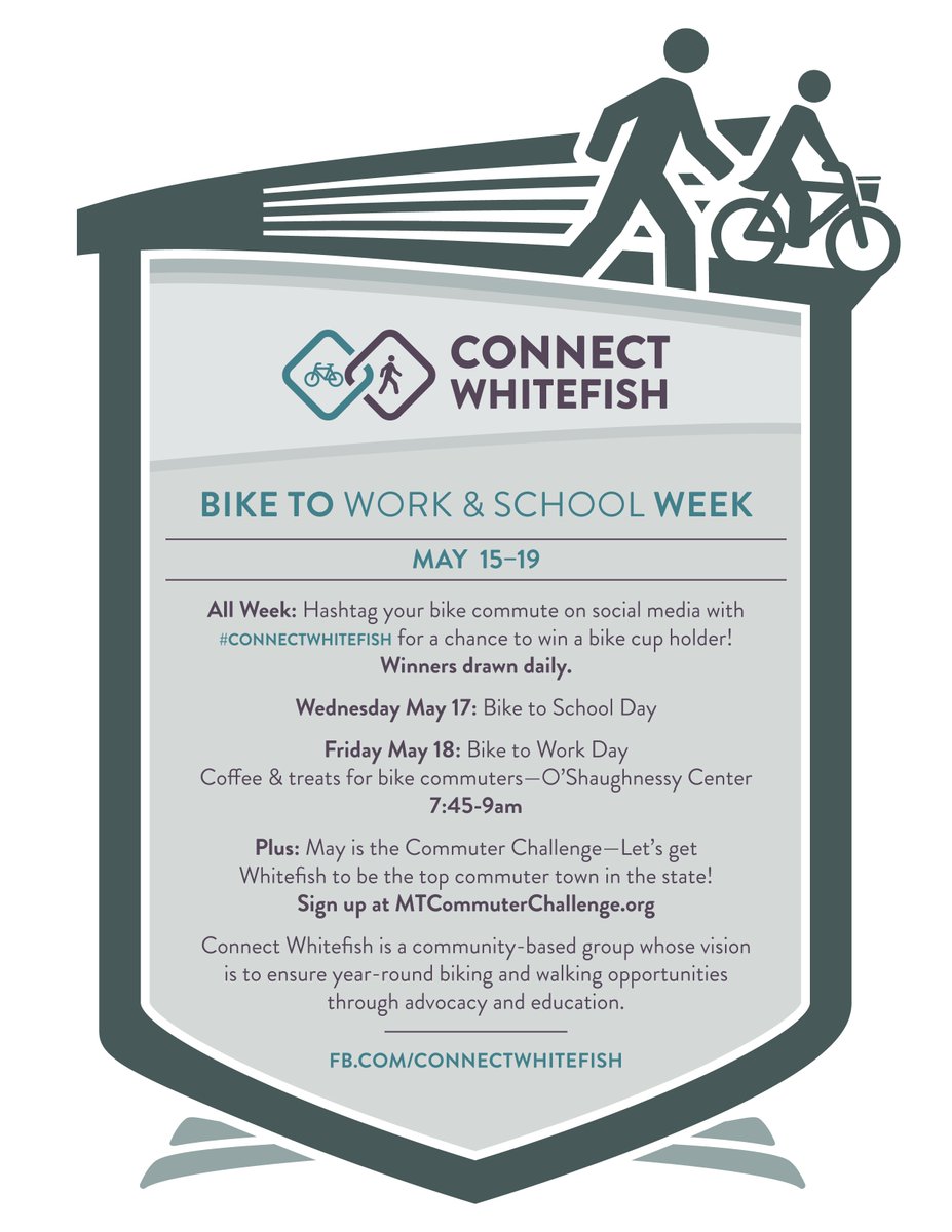 jessdowning's tweet photo. It is National Bike to Work Week so get out your bike! Whitefish tag your photos #connectwhitefish https://t.co/zsZxmAK6du @BikeWalkMT https://t.co/aI9pGDd3MW