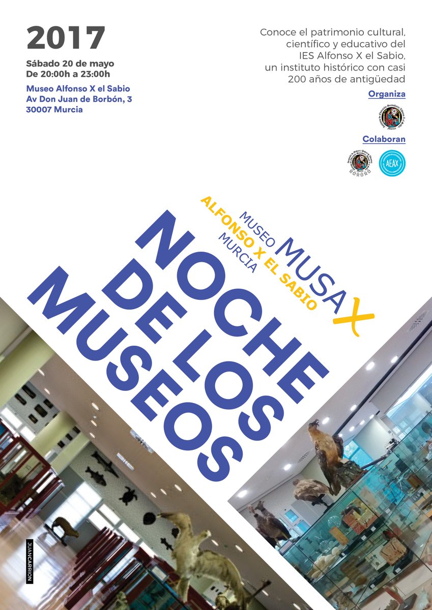 iaxmurcia's tweet photo. ¡Vuelve la #NocheDeLosMuseos! No te la pierdas el próximo 20 de mayo en el #MusaX 🌃🌜🏫 https://t.co/L9BFhQkqcn