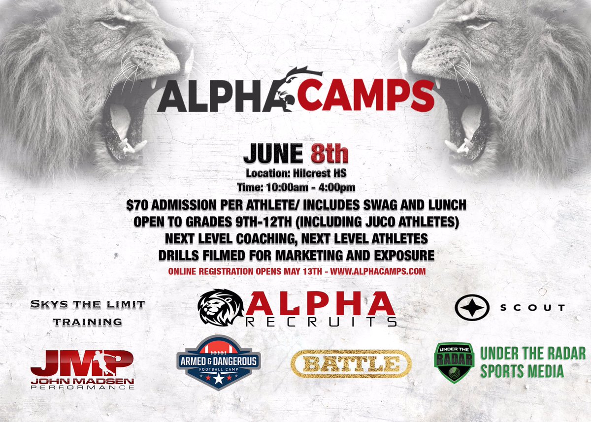 Come get this work. The Alpha staff is locked and loaded. Hungry relentless ballers only. Let's go! Register now.
#Alpha