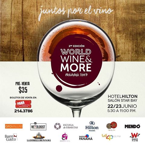 edsibaritas's tweet photo. SAVE THE DATE, reserva tú entrada para la 2da. Edición de #WorldWineandMore #Panama2017 en el @hiltonpanama los días 22 y 23/06 https://t.co/JvjDp94xcB