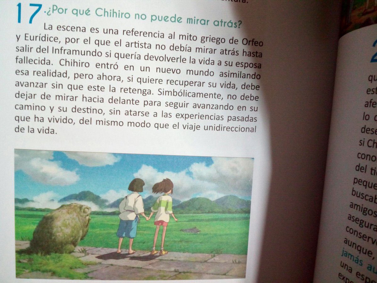 idazten's tweet photo. Explicación de por qué Chihiro no puede mirar atrás al despedirse de Haku. https://t.co/jM1OP9px6y