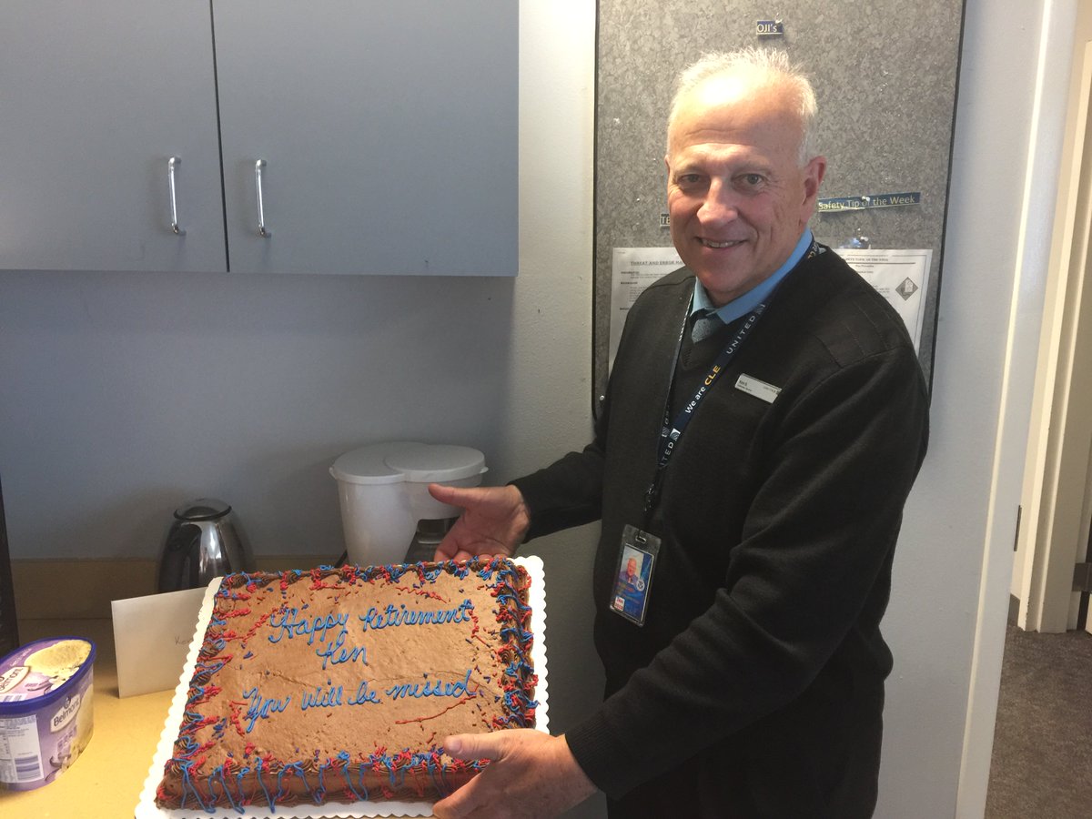 Congratulations Ken, 28 yrs. with UA in CLE. Enjoy Retirement! @weareunited @jonathangooda