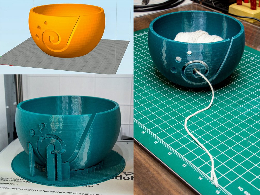 Bob Mentzer on "I this spiral yarn bowl on my #3Dwox 3D printer https://t.co/wl2OA2kpoF" / Twitter