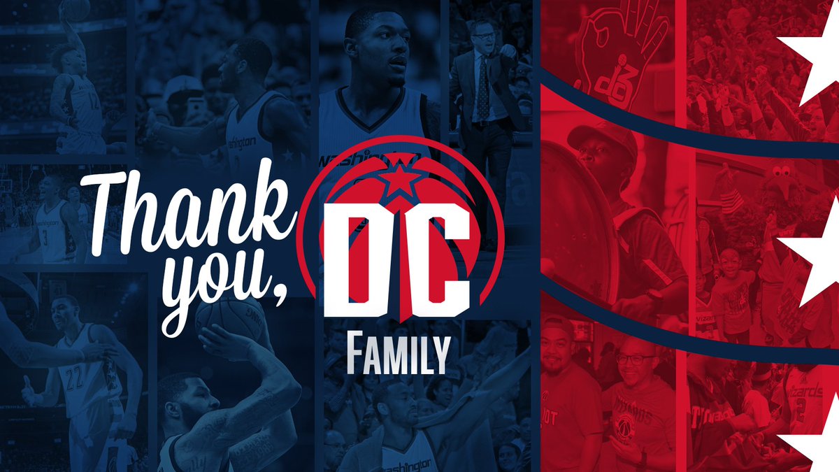 WashWizards's tweet photo. Thank you for your support all season long, #DCFamily. https://t.co/EM0CNbBIPK