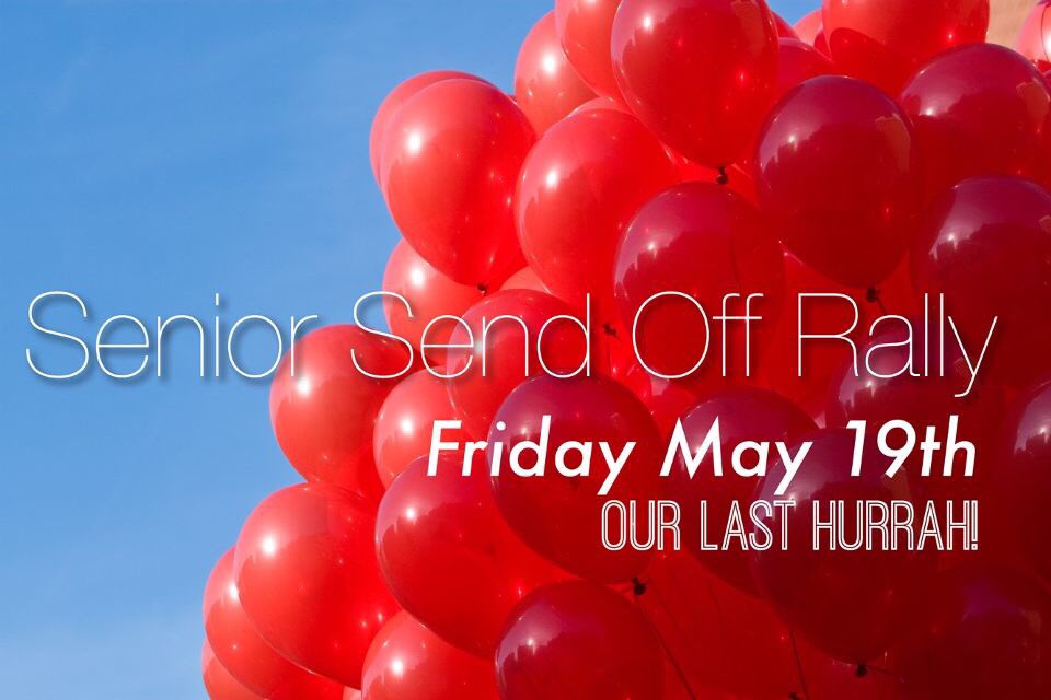 Senior Send Off Rally is THIS FRIDAY. It's your last chance to wear the class shirts, buy them ASAP!!! SHOW SPIRIT!