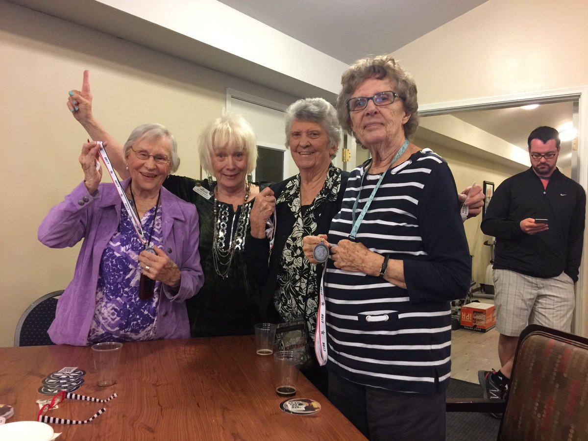 aspenridgeact's tweet photo. @AspenridgeRet the Brew Crew pulls in three medals at the #COHO annual Spring Fling West coast Brew contest #FrontierCulture #inbend https://t.co/vFI5oxNFdq