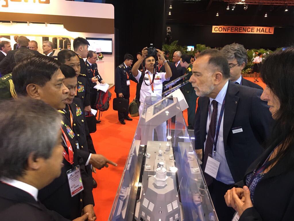 Leonardo_live's tweet photo. Meanwhile at #IMDEXAsia several military delegations are visiting our stand, taking a close look at #Leonardo's #NavalCapabilities https://t.co/Mdes6YHCdA