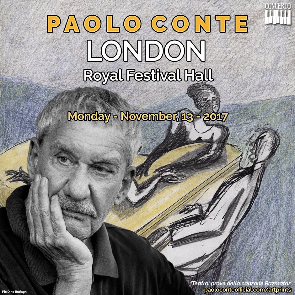 Conte_Official's tweet photo. #PaoloConte Tickets Available - #LONDON - Royal Festival Hall - 2017, November 13
https://t.co/CPqRlh9S22 https://t.co/wJvOg8PJ88