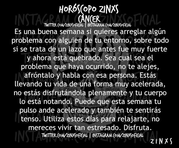zinos__'s tweet photo. #HoróscopoZinxs #Cáncer
Parte I, II, III &amp; IV. https://t.co/W1SaqhnZcs