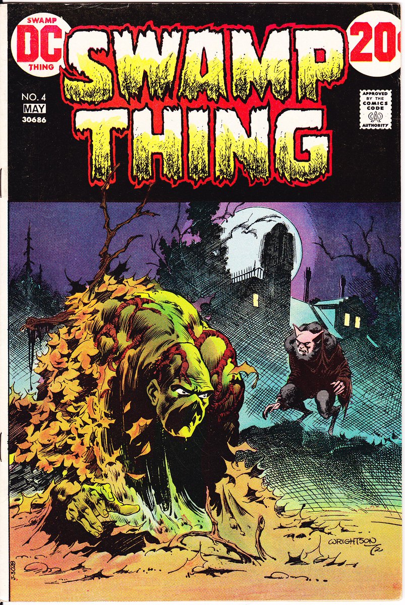 #SwampThing 4 VF etsy.me/2rkwUhI 1973 #HorrorComics #BerniWrightson #ScaryStuff #Haunted #HorrorStory   #Gothic #DCComics #Comics