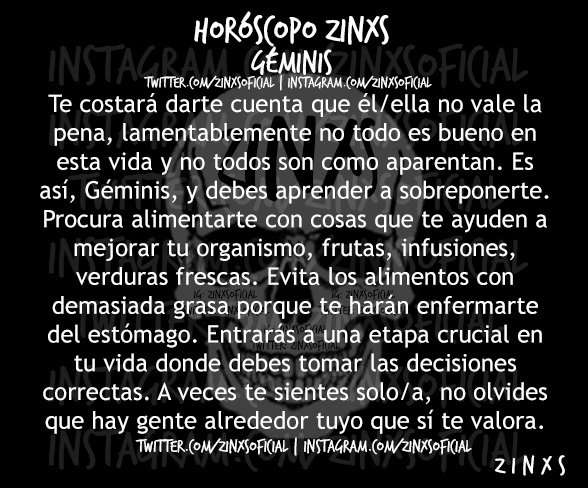 zinos__'s tweet photo. #HoróscopoZinxs #Géminis
Parte I, II, III &amp; IV. https://t.co/YLI00MX3hS
