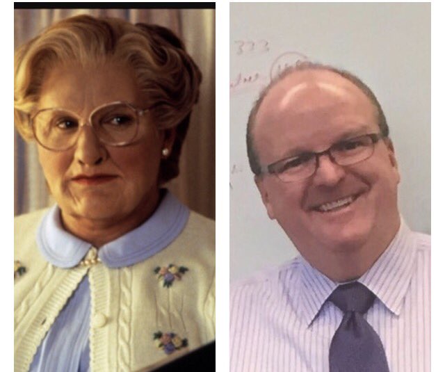 TTfinbar's tweet photo. @JayAshEOHED @tinlin_tom My bride @plyonsba votes for  #mrsdoubtfire 😜 https://t.co/BlREZ1aWeE