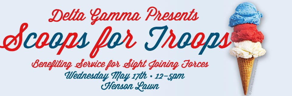 Take a study break and Support The Troops with some sweet treats! 🍦