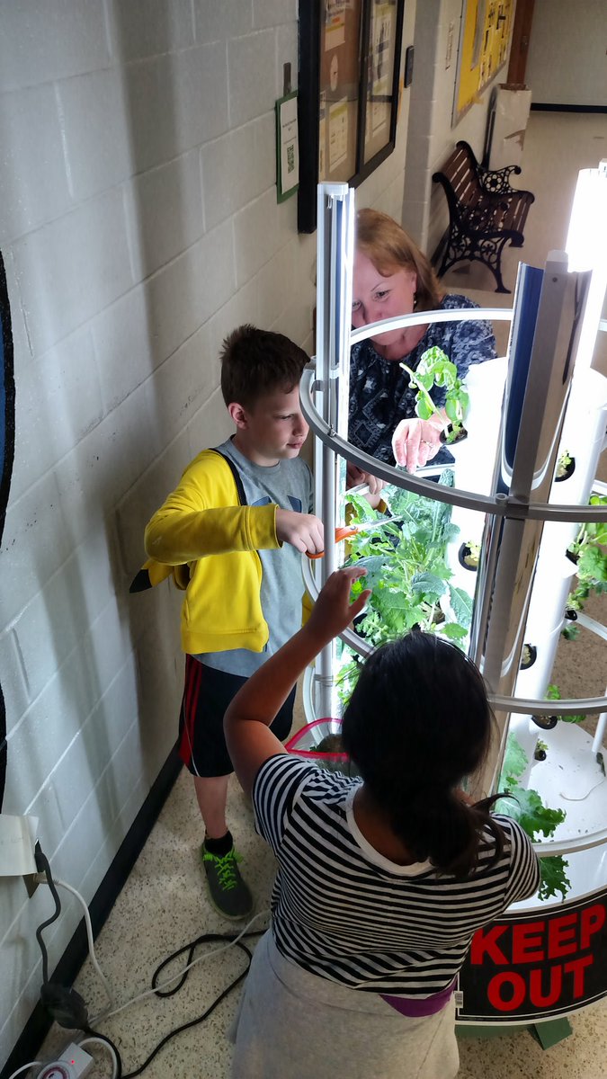 Nurse Mendel &amp; helpers caring for our tower plant - just one of her many "side jobs" as our FANTASTIC nurse! #LRESPride
