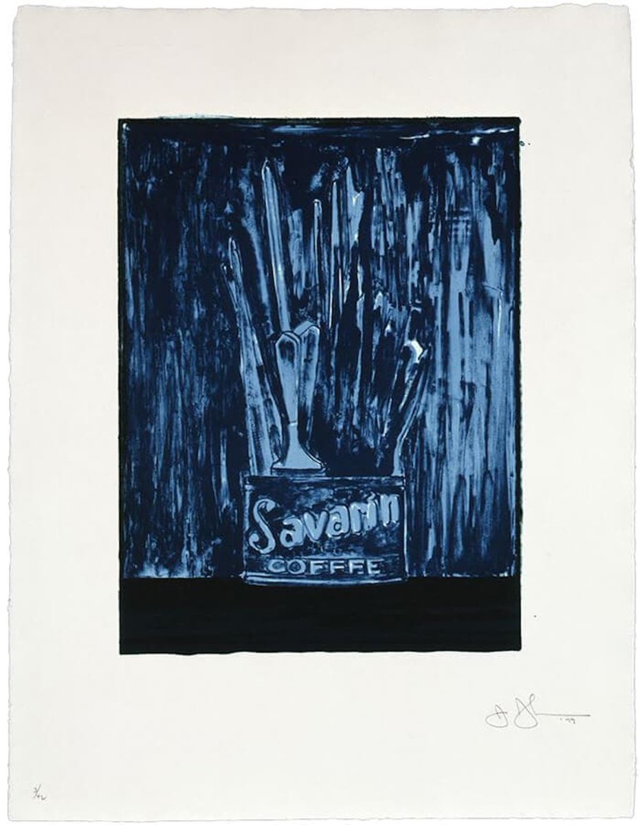 JASPER JOHNS SAVARIN 6 (BLUE) (ULAE 198), 1979 lithograph on Richard de Bas paper image: 17 5/16 x 13 5/16 inches