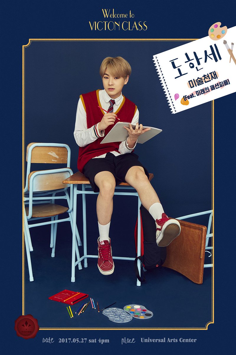 VICTON1109's tweet photo. [#빅톤] Welcome to #VICTON_CLASS D-11

#도한세 #한세 #HanSe
#미술천재 #미래의_패션피플

Date 2017.05.27 SAT 4 PM
Place Universal Arts Center https://t.co/DQZ3RIPAVf
