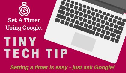 wagnerlearning's tweet photo. Setting a timer is easy... Just ask Google! https://t.co/G4rhISFcjG #PintSizedPD #TinyTechTip #Google https://t.co/Lm5YWs7SrB