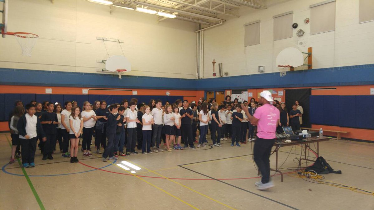 GetTogetherTO's tweet image. @ErrolLeeC2C bringing down the house at Transfiguration CS! #Respect, kindness, caring are all cool &amp;amp; awesome #letsgetto #caringkidsconcert