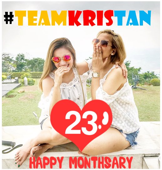 TeamKrisTan's tweet photo. Happy 23rd Monthsary #TeamKrisTan!!! 😘 https://t.co/215ktBPVs7