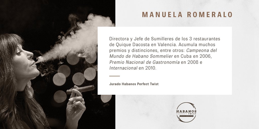 Os presentamos al segundo miembro del jurado de nuestro concurso #HabanosPerfectTwist: <a href="/Mromeralo/">Manuela Romeralo</a>. Apúntate en goo.gl/CCwcEY