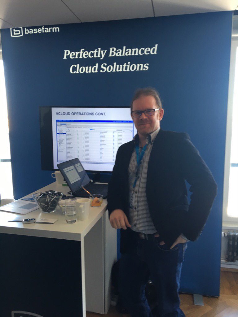 Anna_E_Jaeger's tweet photo. Great to be here #VMwaresolutionsummit @ittrollblog #basefarm https://t.co/7R4IgpyD4k