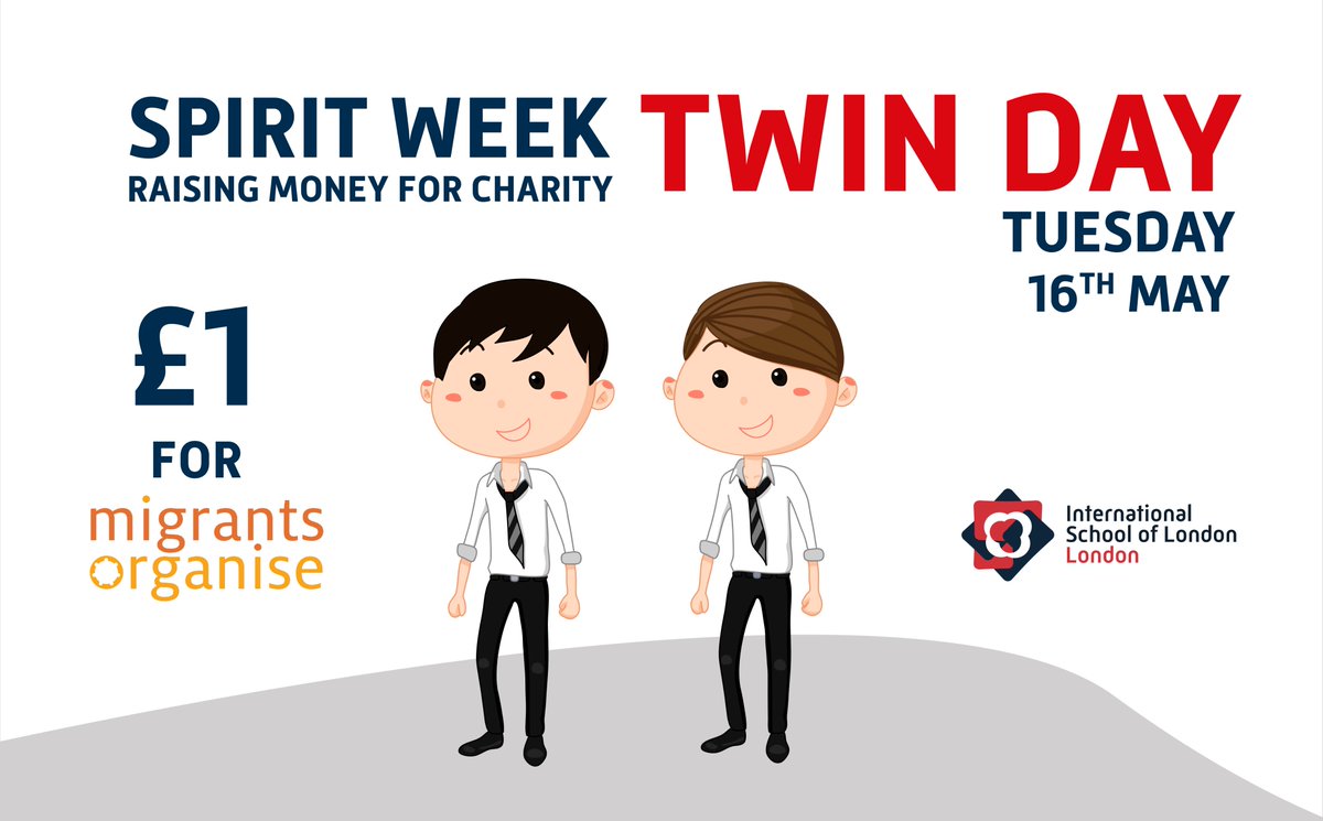 ISL London (@isllondon) on Twitter photo #ISLSpiritWeek starts today with #TwinDay - raising money for <a href="/migrantsorg/">Migrants Organise</a>.
Join the fun!
#TuesdayThoughts #ISLSpiritWeek starts today with #TwinDay - raising money for <a href="/migrantsorg/">Migrants Organise</a>.
Join the fun!
#TuesdayThoughts