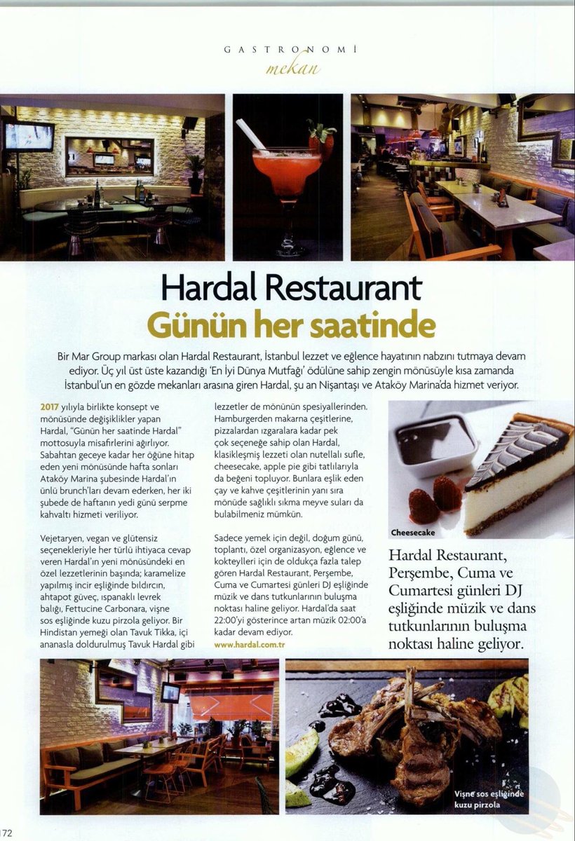 Bu ay, Gastronomi Dergisi'ndeyiz. İyi okumalar 😊