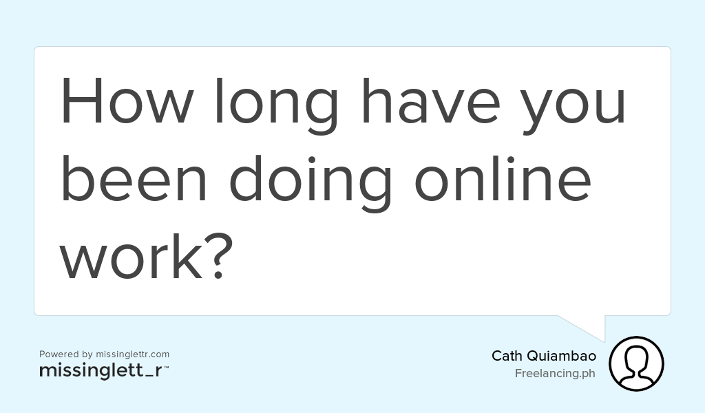 Freelancing_PH's tweet photo. "How long have you been doing online work?" https://t.co/d6sTKZIUEg #Content #Freelancers #Web #Report #Freelancer #Rate https://t.co/CSjWlQs6PC