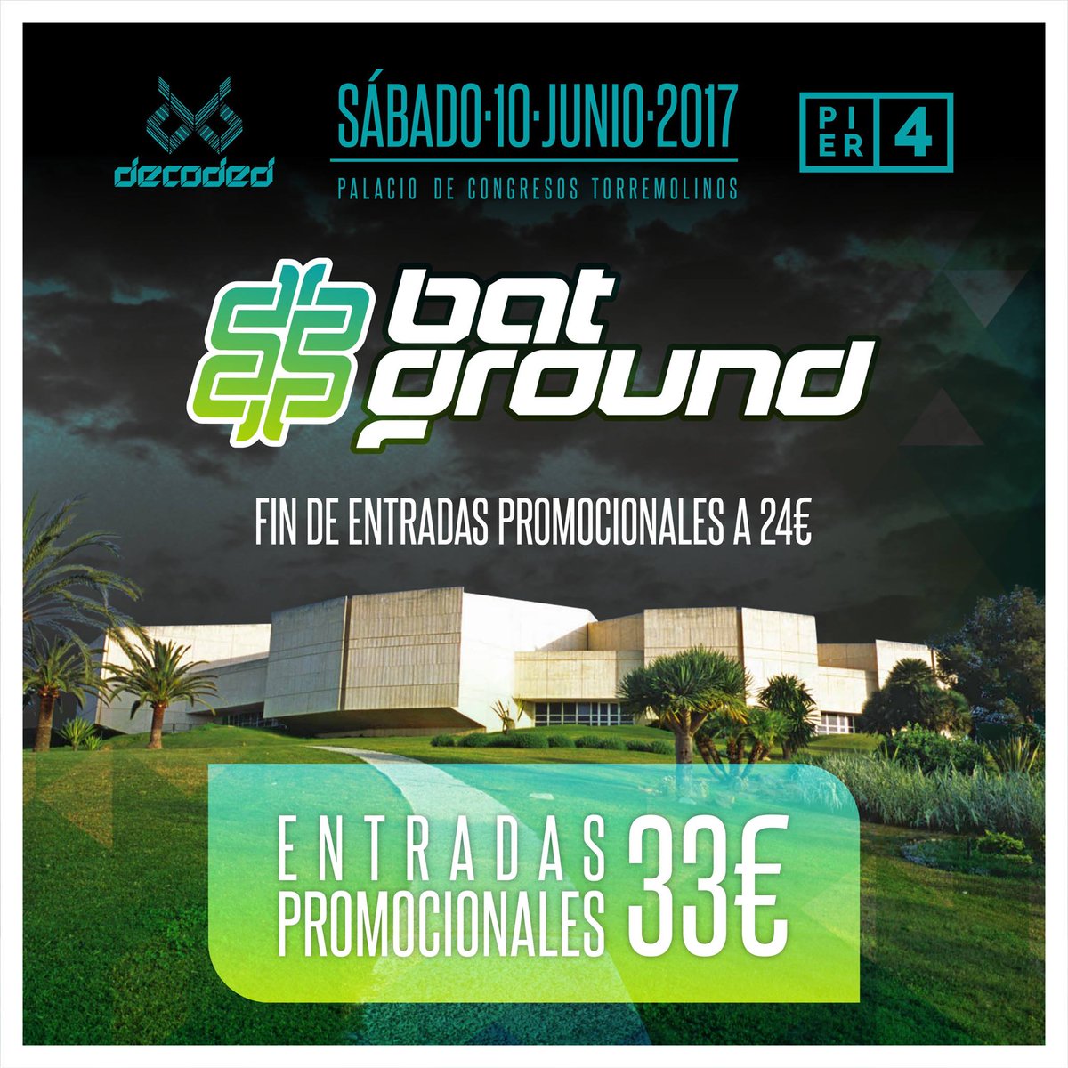 entradasclick's tweet photo. Entradas para #BatGround el 10 de Junio desde 33€ disponibles en nuestra oficina y online AQUI: https://t.co/BlpKjGPCUJ
+info: 633 100 963 https://t.co/bK6v4g12pv