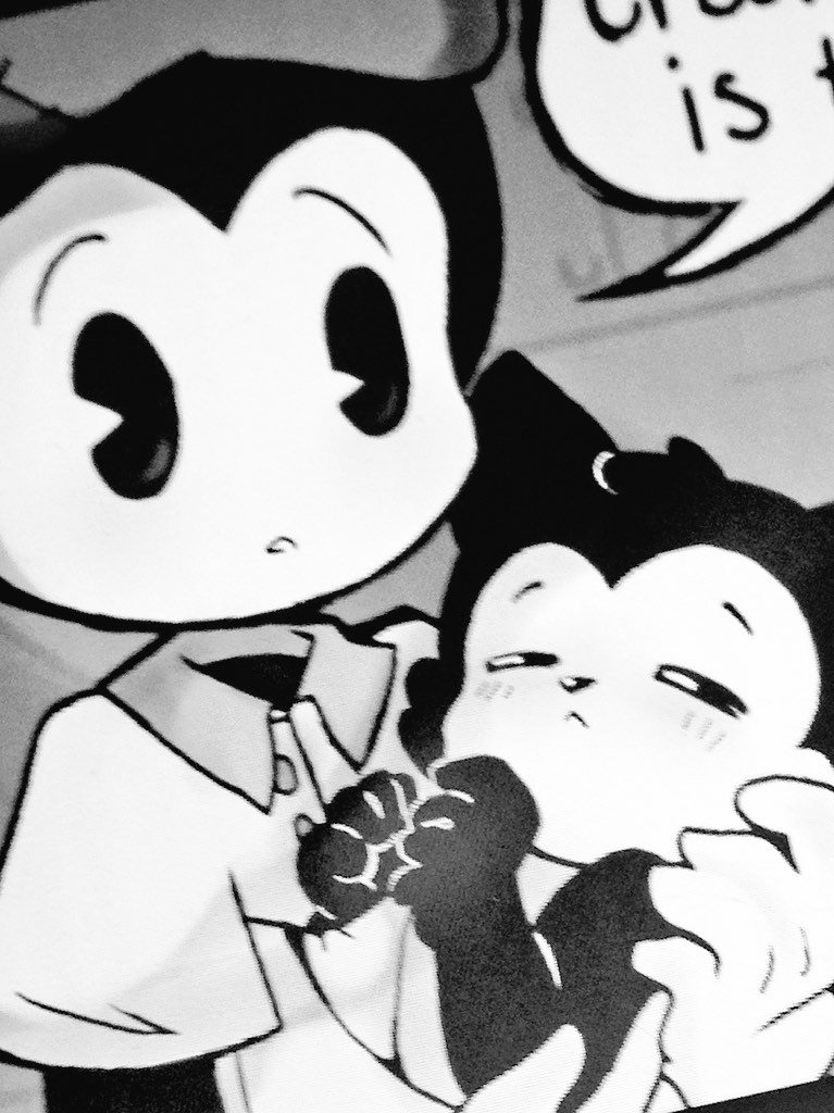 vandeventer59's tweet photo. This is so cute baby Boris and bendy :D :3 and the fake card made + this little bundle of joy (baby bendy) https://t.co/NJuNioi6za