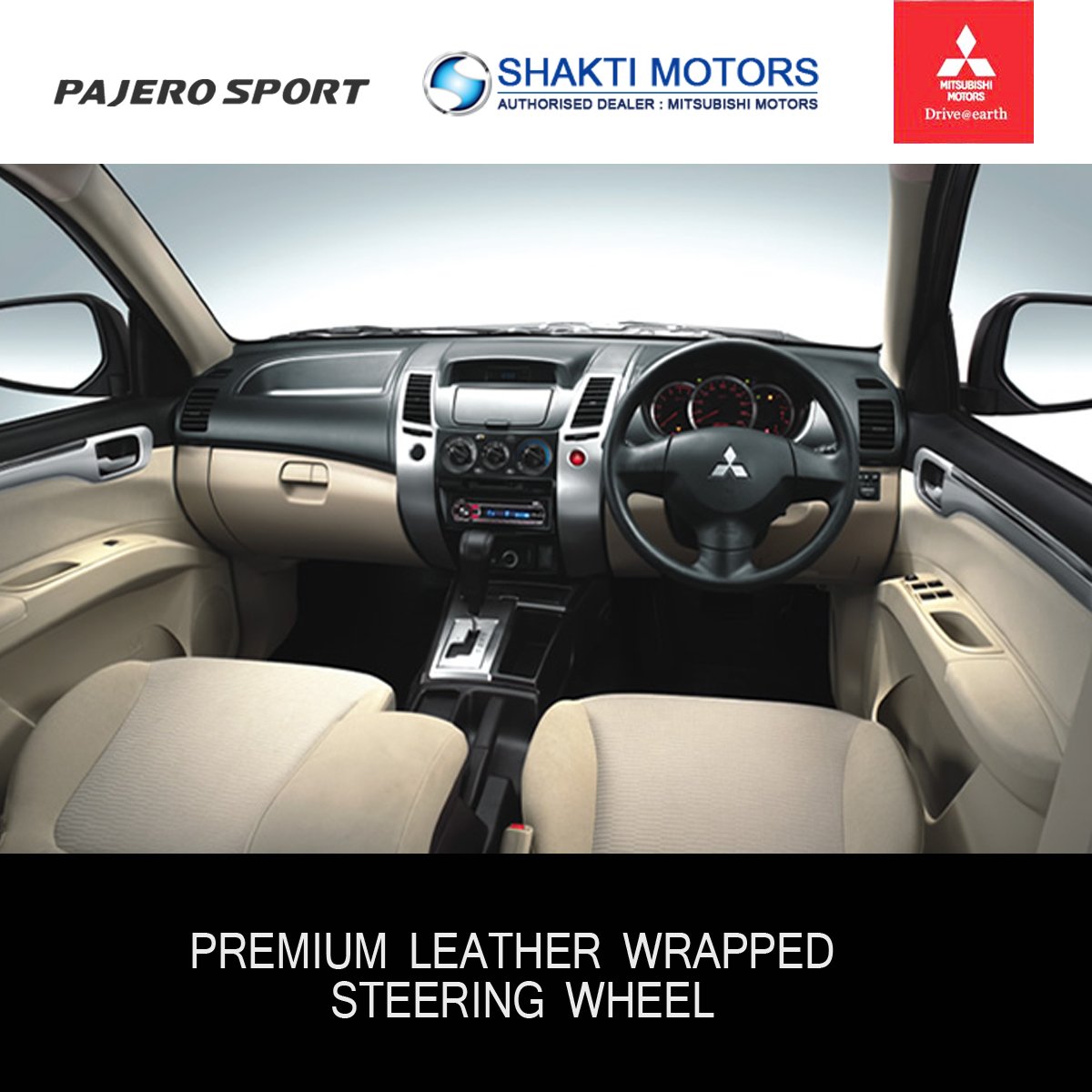 shaktimotor's tweet photo. Premium #LeatherWrapped #SteeringWheel. #PajeroSport
@shaktimotor : https://t.co/wb2rzlojmW
#Showroom in #NaviMumbai
#Mitsubishi #SmartSUV https://t.co/3RmlayUi8v