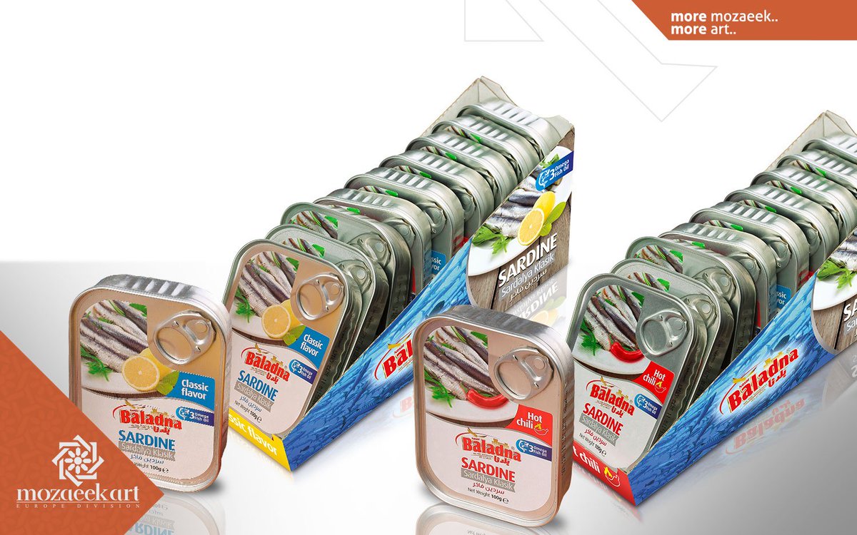 mozaeek_art's tweet photo. Mozaeek Art For Advertising Services
Design product for #Sardine to "nosor baladna" company
 #mozaeek_art #packiging  #marketing #packaging https://t.co/en6uxJWDaA