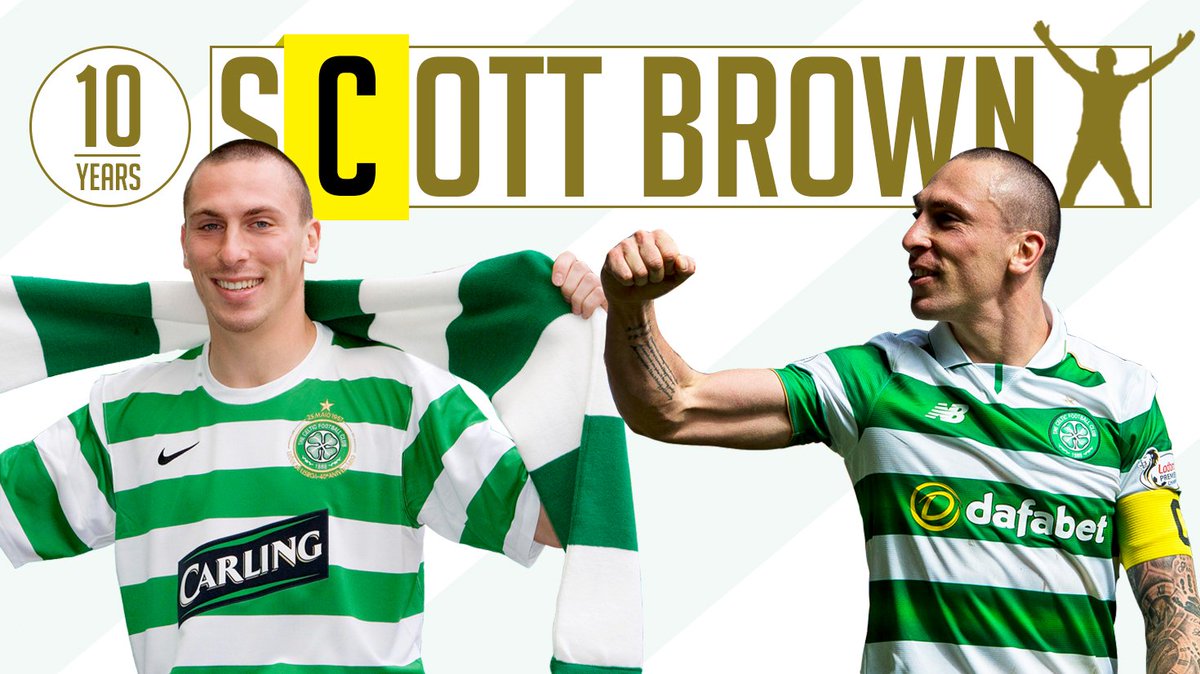CelticFC's tweet photo. 🗓 #OnThisDay 🔟 years ago, Scott Brown signed for the Hoops! https://t.co/tCBSFaSBtt
