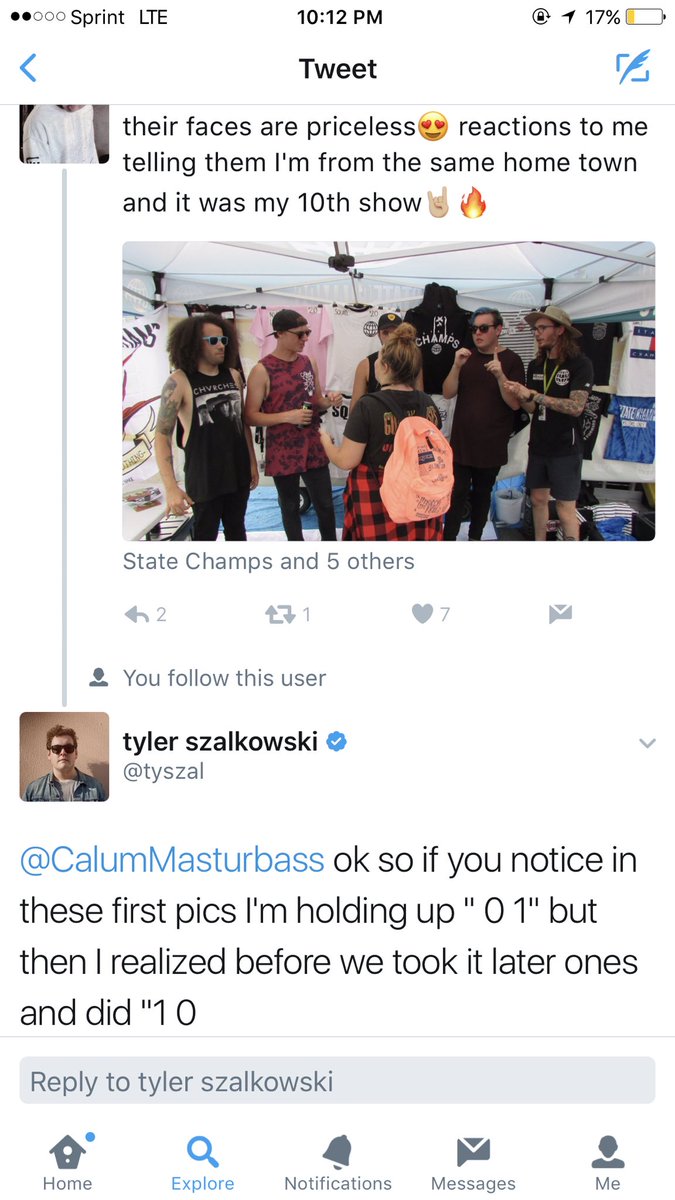 CalumMasturbass's tweet photo. yo @tyszal i saw y'all for an 11th time last night and so now we have to update our saga💜😊 https://t.co/y3lCnKY6ph