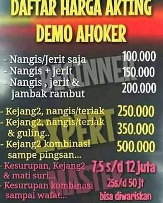 Daftar Harga Akting Demo Ahokers: #AhokersKurangPiknik