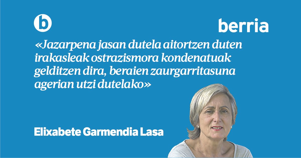 #Arkupean Biktima, biktimario
<a href="/elixnet/">Elixabete Garmendia</a> 
berria.eus/paperekoa/1955…