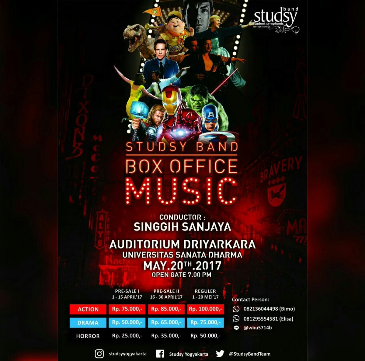 <a href="/psmCF_USD/">Paduan Suara Mahasiswa Cantus Firmus</a> "BOX OFFICE MUSIC" | Conductor: Singgih Sanjaya | Sabtu 20 Mei 2017 | 19.00 WIB | Auditorium Driyarkara Sanata Dharma Yogyakarta