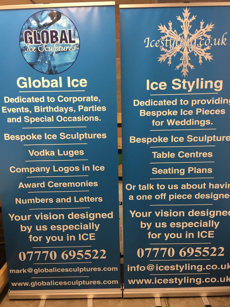 GlobalIceUK's tweet photo. Busy day for the crew @Telfordinternationalcentre @icebar @ice pedestals https://t.co/hZhs2eI4Wq