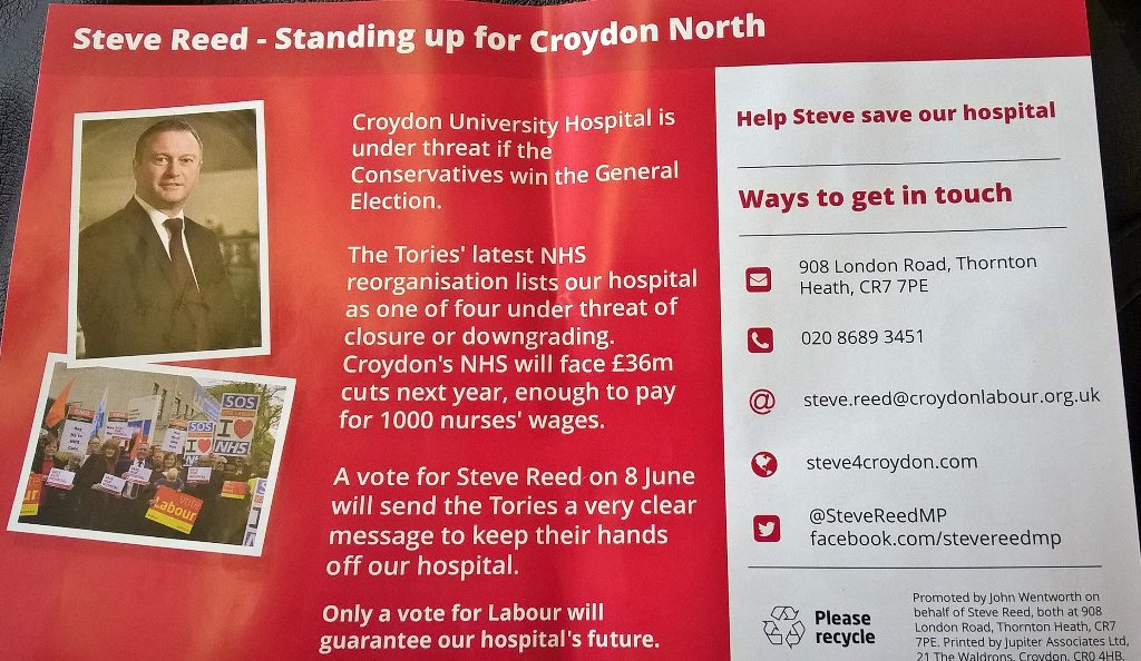 bieneosa's tweet photo. Good to see @SteveReedMP standing up for my local hospital. https://t.co/R657PRAG5y