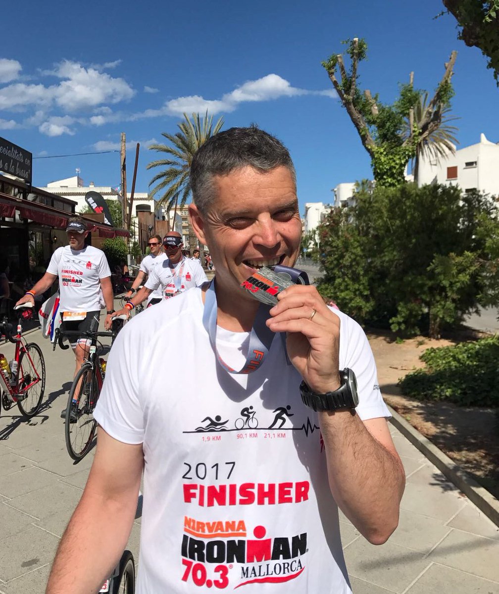 Whisbi's tweet photo. Congratulations to our #CTO @jl_cantero1 AKA #WhisbiIronMan for completing #im703Mallorca !! @IRONMANtri https://t.co/18bQVlshX4