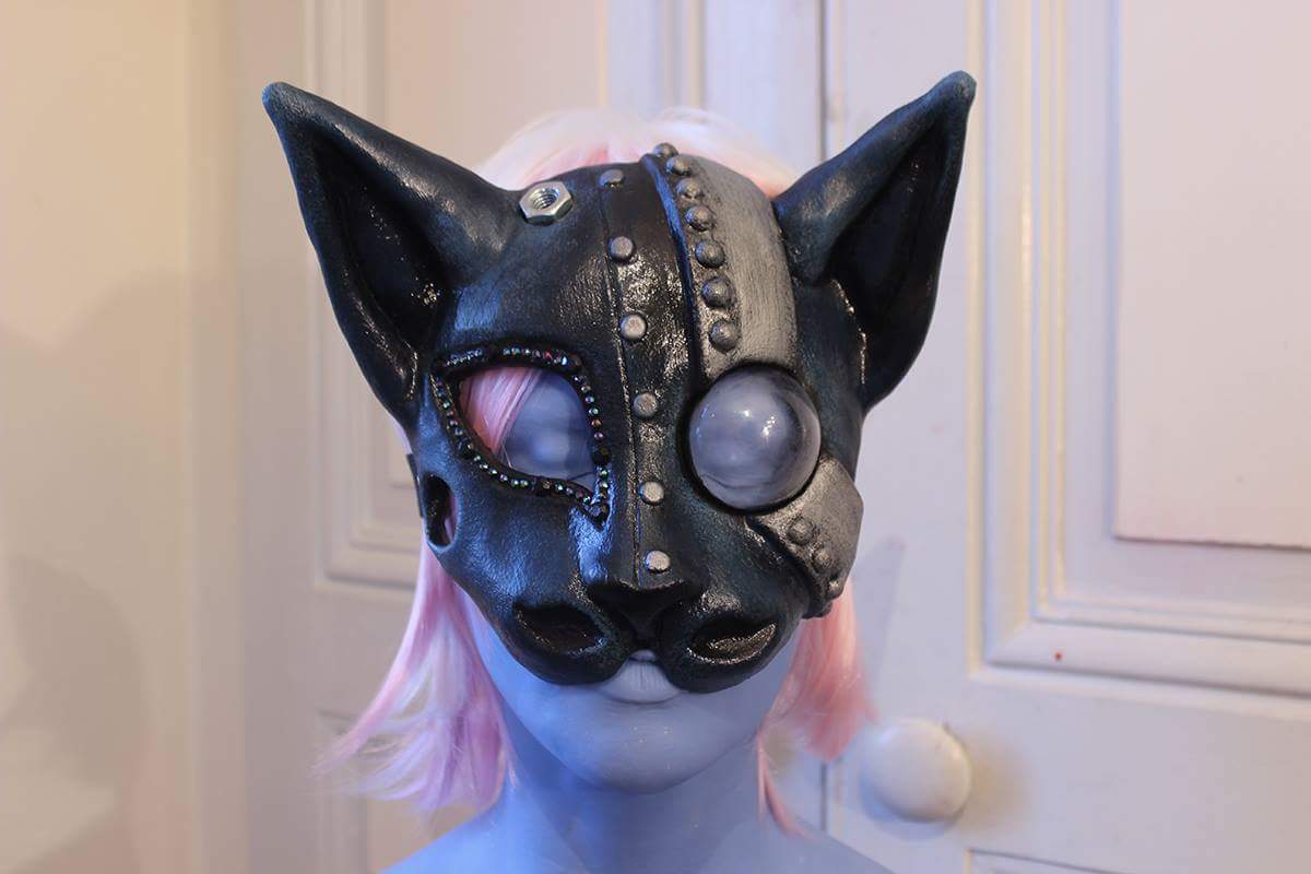 Plast O Morphoses Masque De Chat Steampunk Cree Pour Une Piece De Theatre Handmade Frenchartist Cat Creativity Accessories