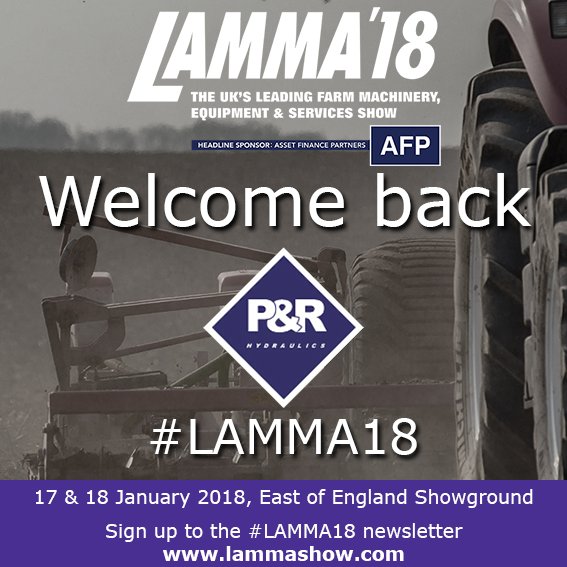 lammashow's tweet photo. Looking for a new hydraulic pump, motor or valve? @PRHydraulics will be joining us at #LAMMA18! https://t.co/nFms5XMbpJ
