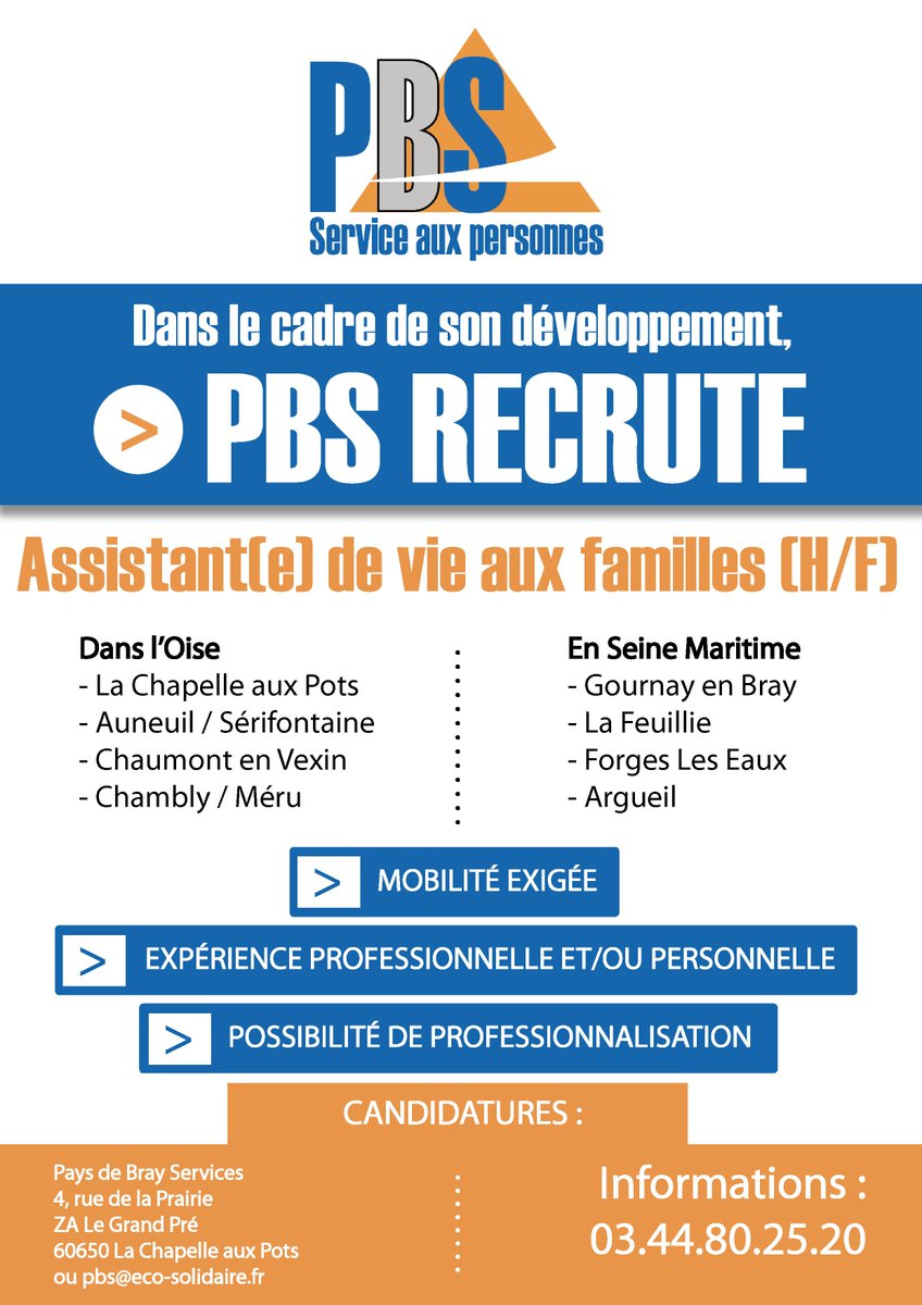 MESPaysBray's tweet photo. Vs êtes à la recherche d'1 emploi &amp; vous vous reconnaissez ds le profil recherché?Envoyez ns vos CV!  #emplois @Gournay_en_Bray @EmploiOise https://t.co/RQU5FkYgjW