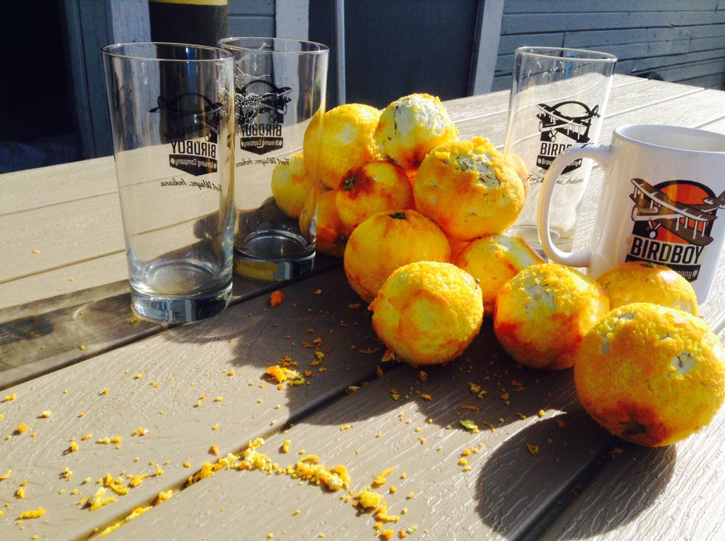 Birdboybrewing's tweet photo. Blood orange skin? Check.  Witbier coming soon https://t.co/AG2LzEoGxq
