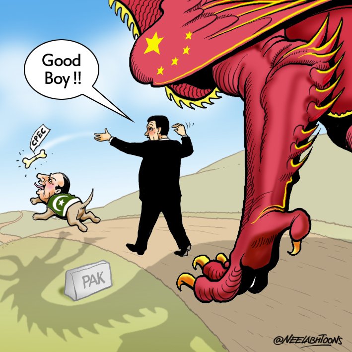 NeelabhToons's tweet photo. #CPEC_OBOR How #NawazSharifKaPakistan will soon be another #China province. The hidden #ChineseGameplan My #cartoon https://t.co/TsIwYNxTOW