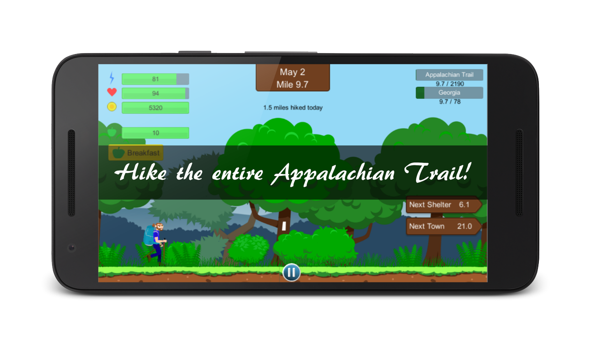 Thru-Hiker's Journey has LAUNCHED! thruhikersjourney.com/splitter.html

Now you can hike the #AppalachianTrail on your freakin phone! #hiking #gamedev