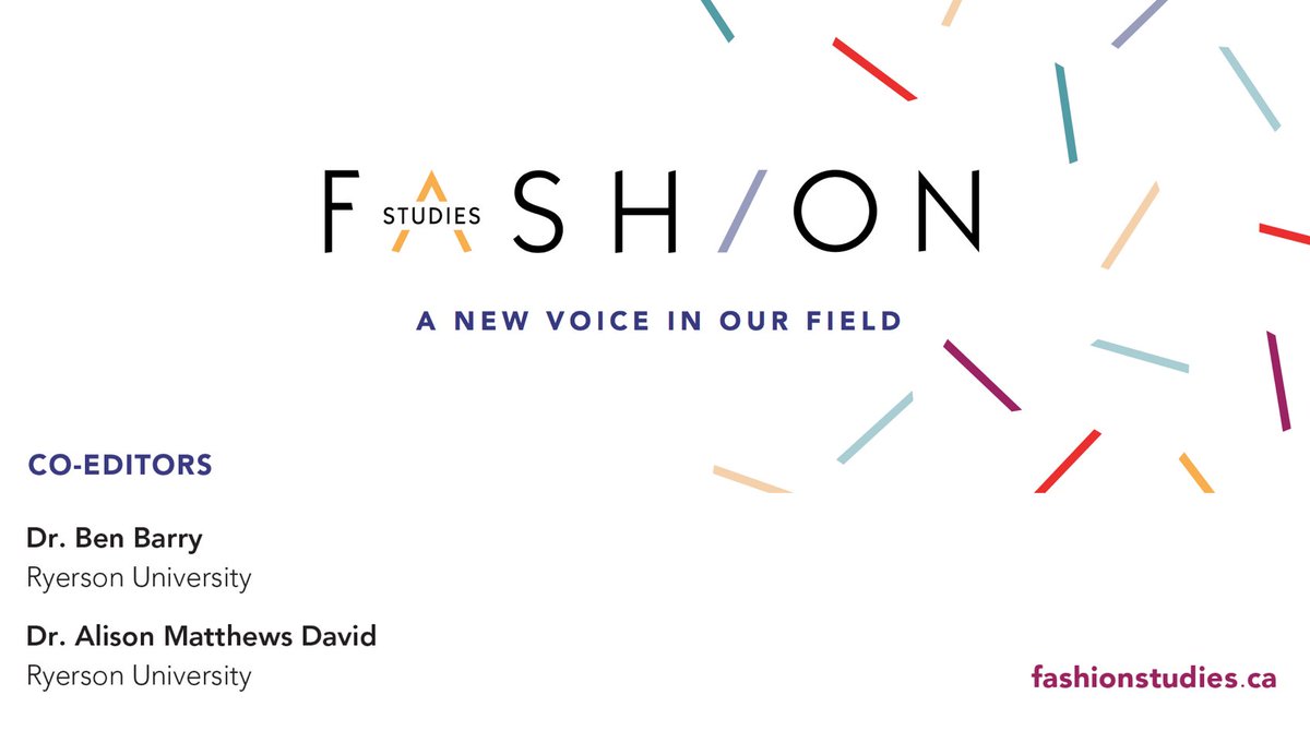 _FashionStudies's tweet photo. Calling for submissions! Visit fashionstudies.ca to learn more about the 1st OA journal in fashion studies, w/@DrBenBarry &amp; @AMatthewsdavid https://t.co/DUoMWPJyF5