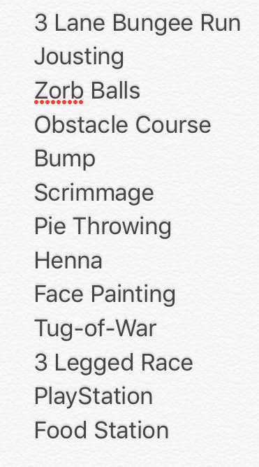 Hey TLK! Here is the list of amazing activities we will have on our Relay Day! Sign up today at the Rotunda for only $15!