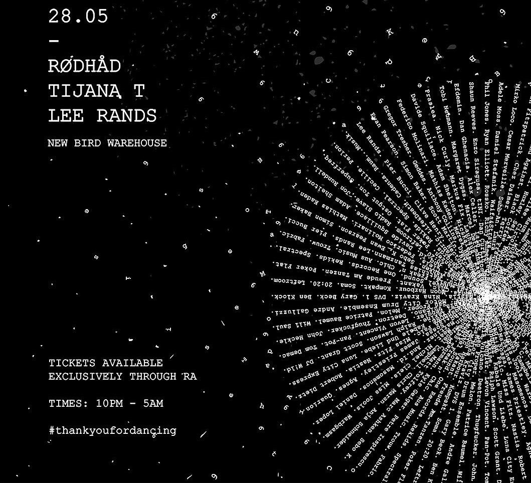 mUmU continue #season10 at <a href="/NewBirdStreet/">New Bird St W/house</a> on the 28th May w/ Rødhåd, Tijana T &amp; Lee Rands